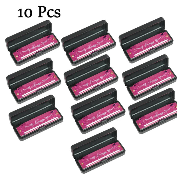IRIN Harmonica 10 Holes 20 Notes Key of C Harmonica Colorful Metal Shell With Packing Box Educational Orff Beginner Harmonica