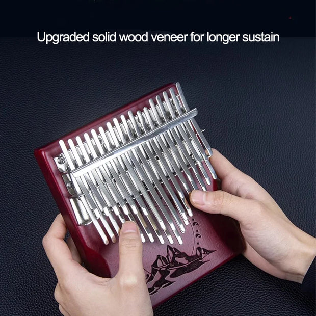 34 Key Kalimba Thumb Piano Vintage Style Chromatic Keys with Storage Case Premium Perfect for Beginners and Professionals