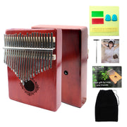 17 21Keys Kalimba Thumb Piano Solid Wood Veneer Keyboard Musical Instrument Kalimba Finger Piano Christmas Gift for Music Lovers