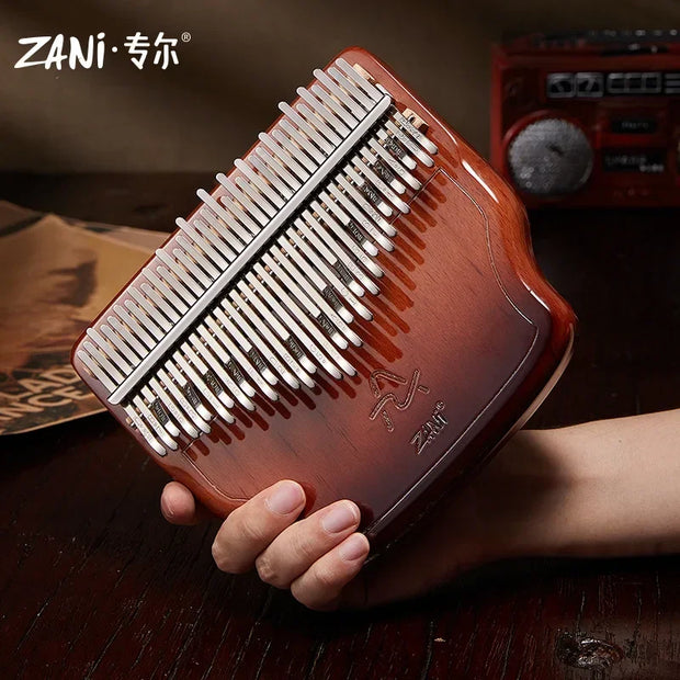 34 Keys Kalimba Thumb Piano Veneer Beech Wood Kalimba Portable Finger Piano Musical Instrument with Storage Box Music Lover Gift