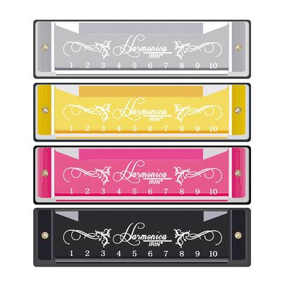 IRIN Harmonica New 10 Hole 20 Tone Harmonica Multicolor C Key Professional Gift with Box for Beginners and Childrens Puzzle Toys