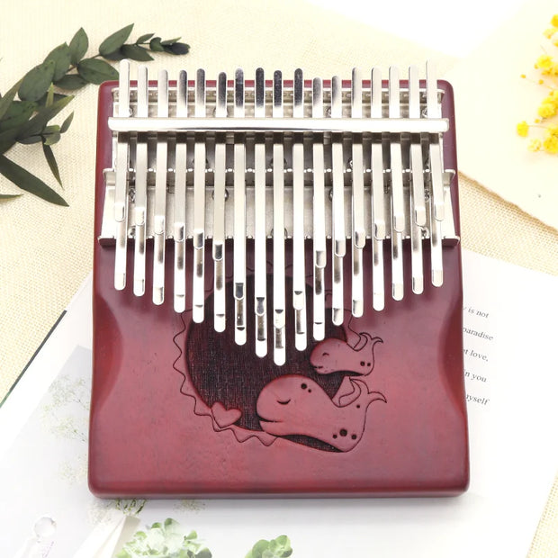 34 Key Kalimba Thumb Piano Vintage Style Chromatic Keys with Storage Case Premium Perfect for Beginners and Professionals