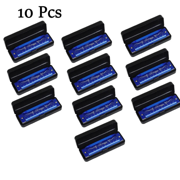 IRIN Harmonica 10 Holes 20 Notes Key of C Harmonica Colorful Metal Shell With Packing Box Educational Orff Beginner Harmonica
