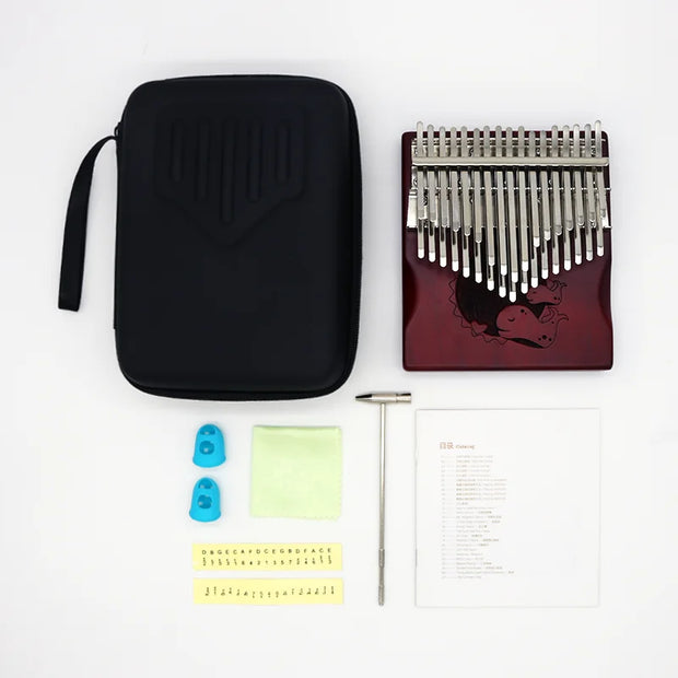 34 Key Kalimba Thumb Piano Vintage Style Chromatic Keys with Storage Case Premium Perfect for Beginners and Professionals