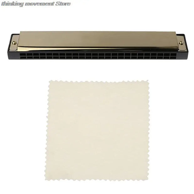 New Professional 24 Hole Harmonica C Key Metal Harmonica Instrument For Beginners 4 Color