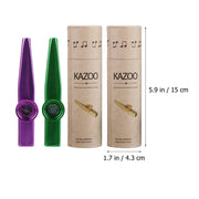 Vaguelly 2pcs Metal Kazoos for Adults Green Guitar Ukulele Violin Keyboard Music Instrument Toys