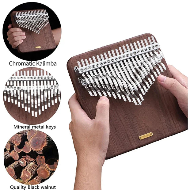 LINGTING Chromatic Kalimba 34 42 Key C Note Portable Thumb Piano Musical Keyboard Professional Kalimba Musical Instruments Gifts
