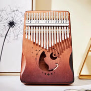 17 21Keys Kalimba Thumb Piano Solid Wood Veneer Keyboard Musical Instrument Kalimba Finger Piano Christmas Gift for Music Lovers