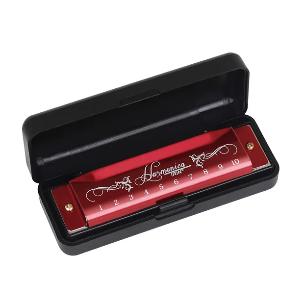 IRIN Harmonica New 10 Hole 20 Tone Harmonica Multicolor C Key Professional Gift with Box for Beginners and Childrens Puzzle Toys