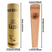 Wooden Kazoo Guitar/Ukulele/Electric Guitar/Bass Accompaniment Easy for beginners to learn the instrument, with 5 flute membrane