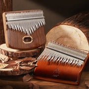 34 Keys Kalimba Thumb Piano Veneer Beech Wood Kalimba Portable Finger Piano Musical Instrument with Storage Box Music Lover Gift