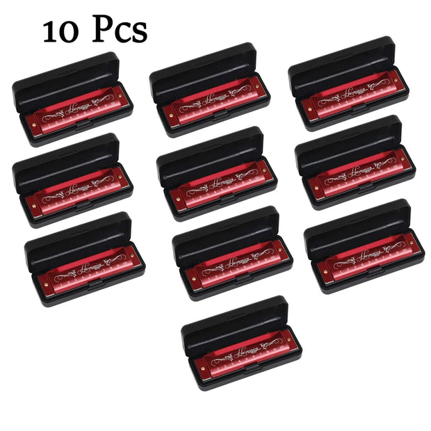 IRIN Harmonica 10 Holes 20 Notes Key of C Harmonica Colorful Metal Shell With Packing Box Educational Orff Beginner Harmonica