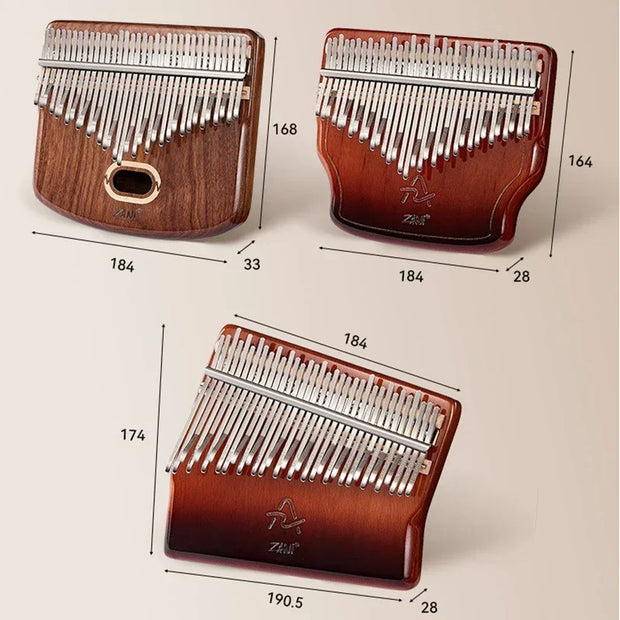 34 Keys Kalimba Thumb Piano Veneer Beech Wood Kalimba Portable Finger Piano Musical Instrument with Storage Box Music Lover Gift