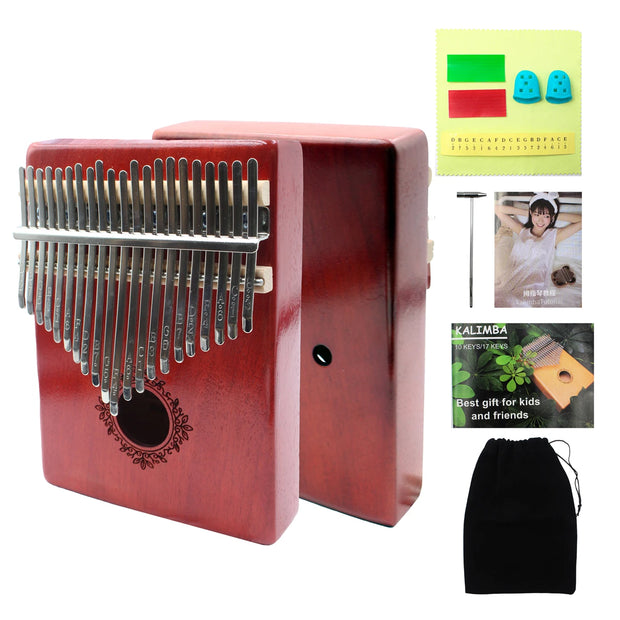 Kalimba Thumb Piano 17 21 Keys Mahogany Wood Portable Finger Piano Combinations Gifts for Kids