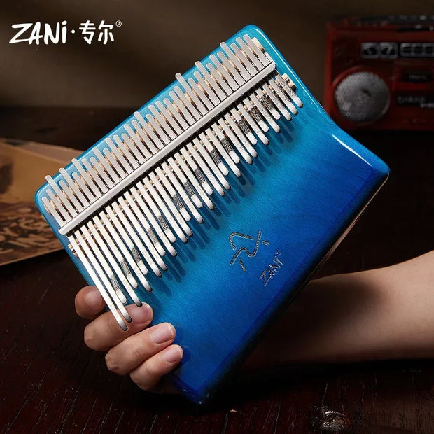 34 Keys Kalimba Thumb Piano Veneer Beech Wood Kalimba Portable Finger Piano Musical Instrument with Storage Box Music Lover Gift