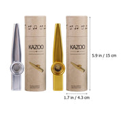 Vaguelly 2pcs Metal Kazoos for Adults Green Guitar Ukulele Violin Keyboard Music Instrument Toys