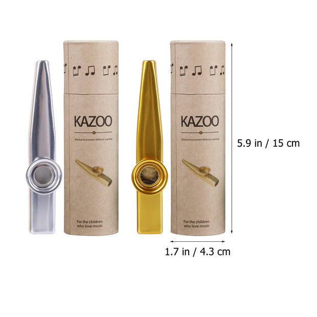 Vaguelly 2pcs Metal Kazoos for Adults Green Guitar Ukulele Violin Keyboard Music Instrument Toys